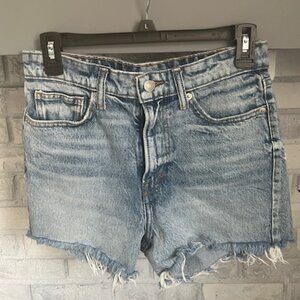 Women's High Rise, Cut Off Denim Jean Shorts, Size 4, Blue
